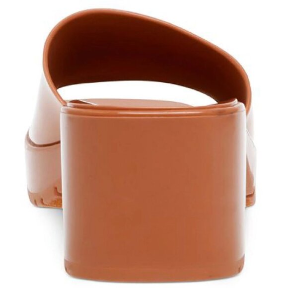 Steve Madden Harlin Camel Square Toe Platform Slide Sandal MSRP $89.95 SIZE 6 - Picture 2 of 4